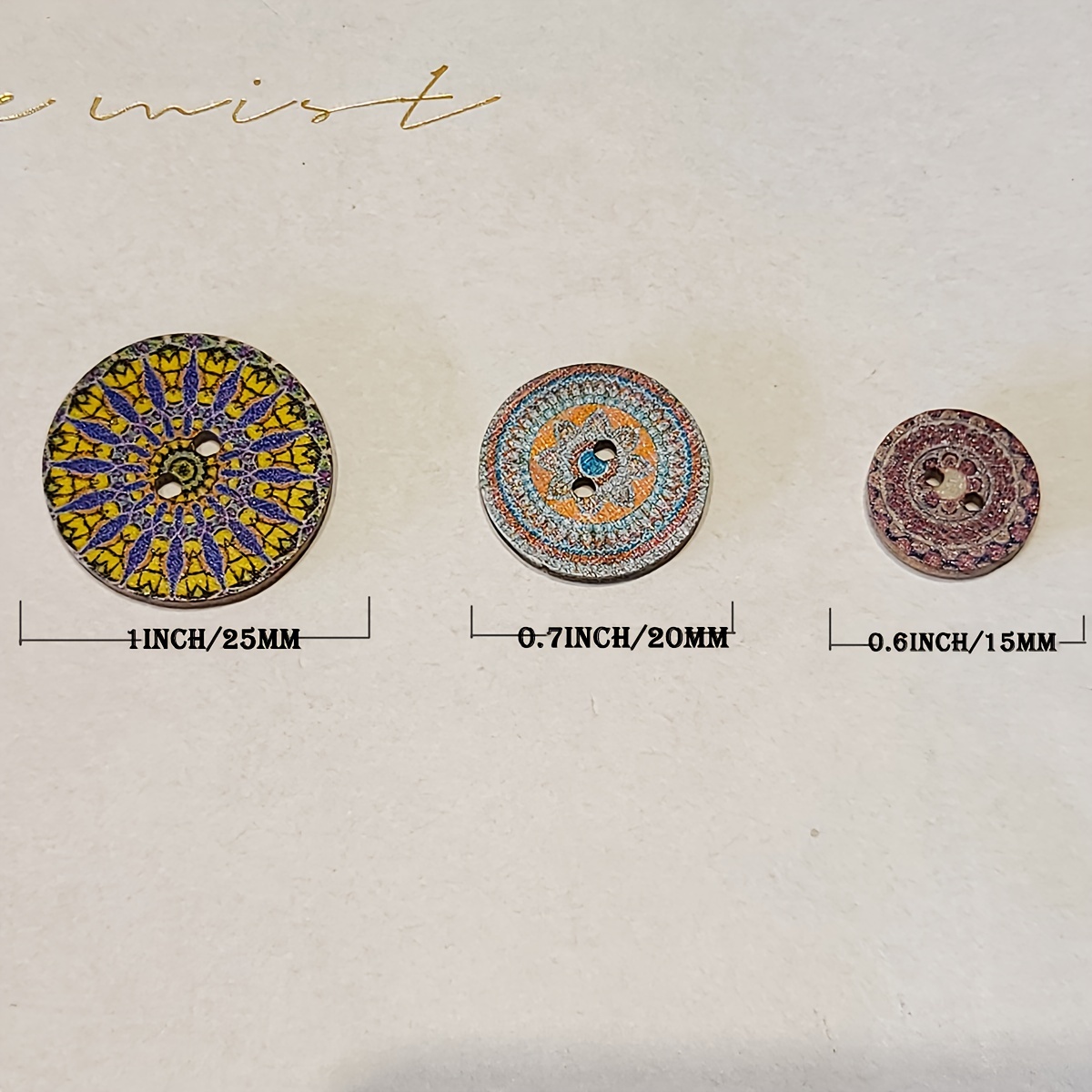100pcs Round Vintage Buttons for Crafting Projects